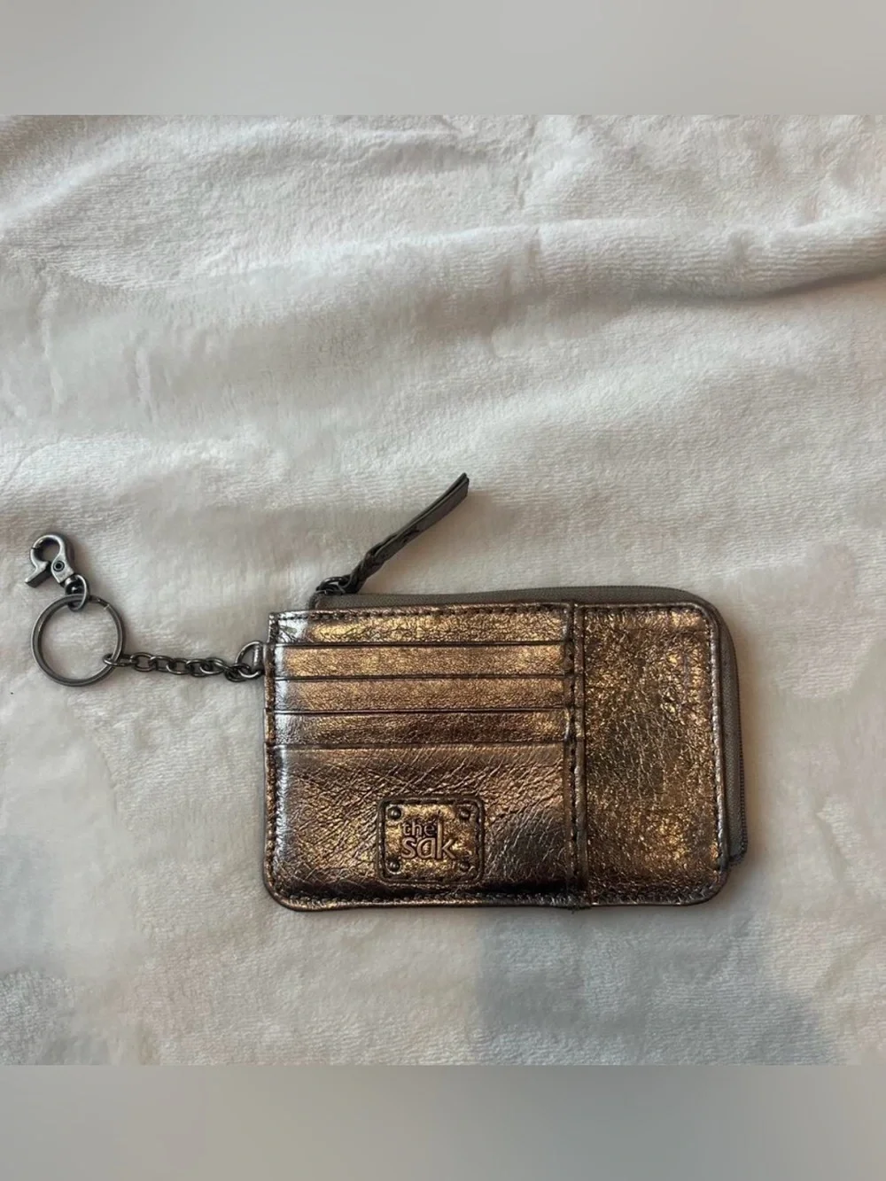 The Sak Metallic Card Holder wallet Keychain